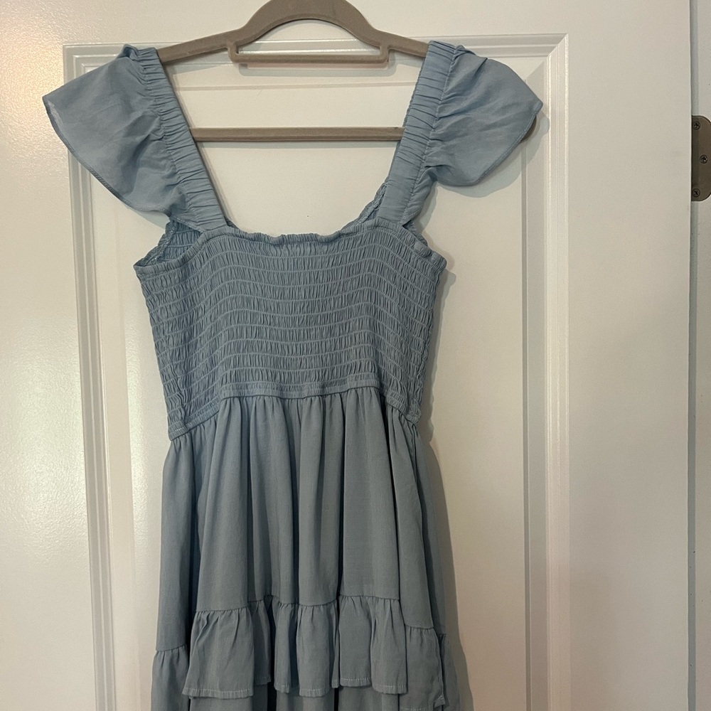 Blue mini dress